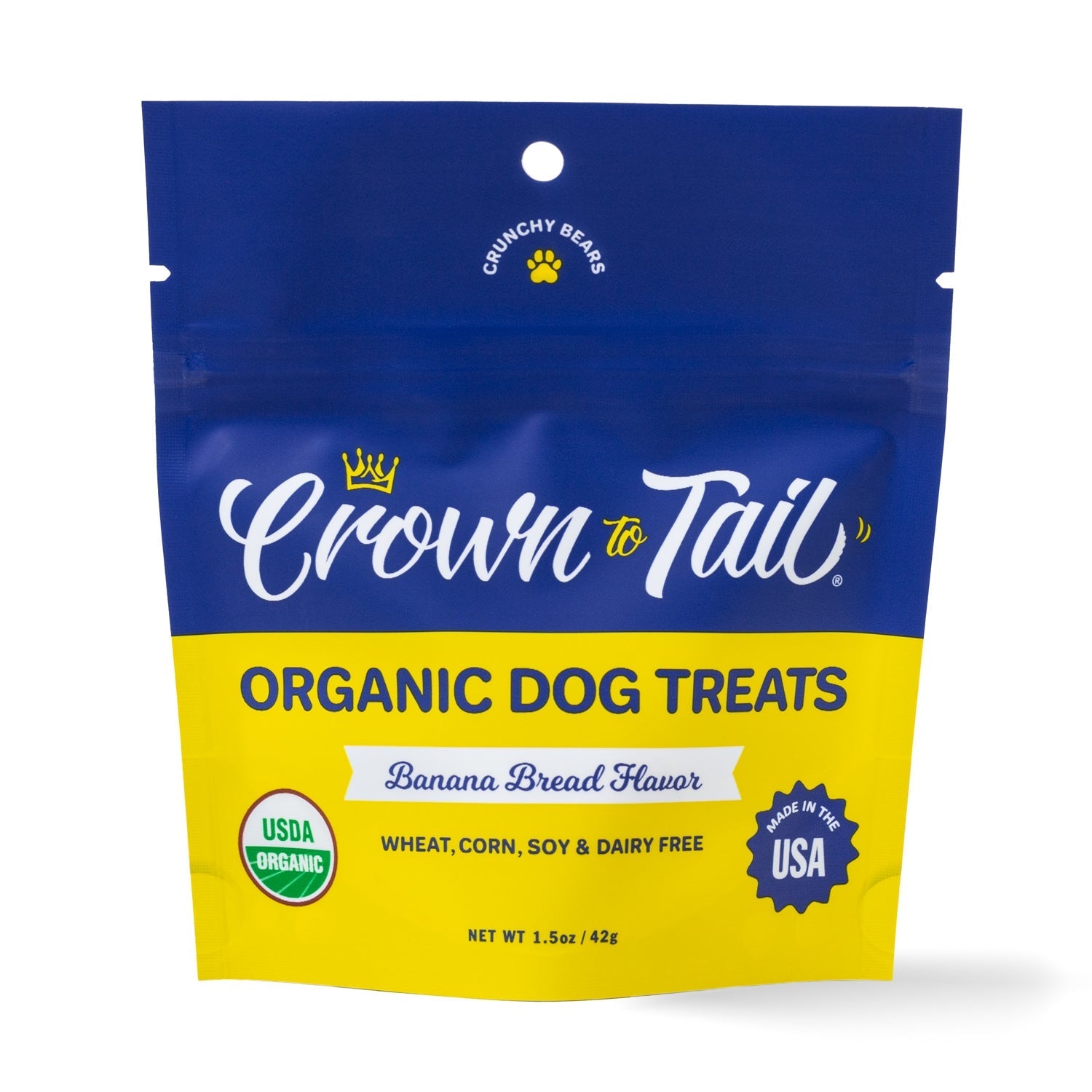 Crown to Tail Organic Banana Bread Crunchy Dog Treats