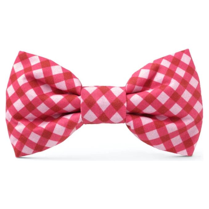 The Foggy Dog - Raspberry Gingham Bow Tie