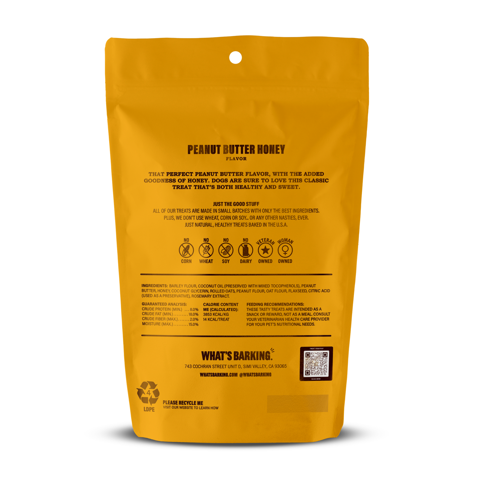 What's Barking - Peanut Butter Honey Dog Treats