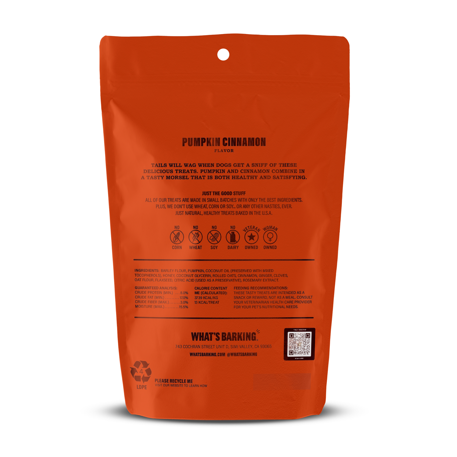 What's Barking - Pumpkin Cinnamon Dog Treats