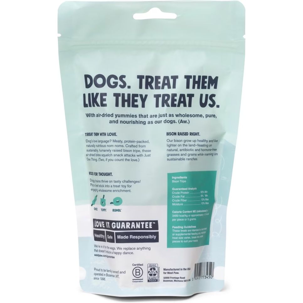 West Paw - Air-Dried Bison Tripe Dog Treats - 2.5 Oz