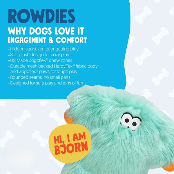 West Paw - Rowdies Plush Dog Toy - Bjorn