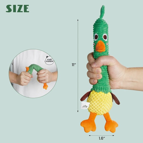 Nocciola - 2-in-1 Squeaky Duck Dog Toy