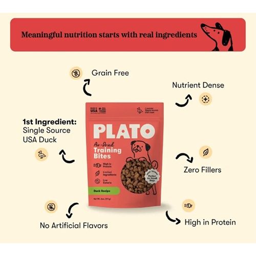 Plato Pet Treats - Air-Dried Duck Small Bites/Training Bites