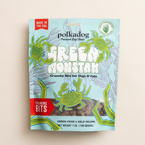 Polkadog - Green Monstah Bits - Green Crab & Kelp Pet Treats