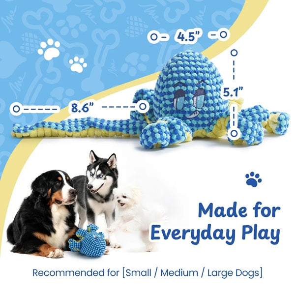 Nocciola - Bouncing Octopus Dog Toy