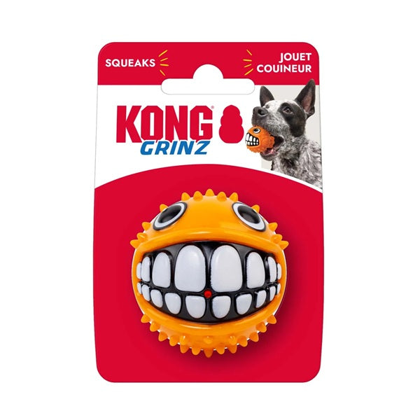 KONG Grinz - Puffer Fish Dog Ball Toy, Medium
