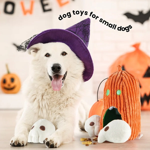 Nocciola - Halloween Pumpkin & Skulls Puzzle Dog Toy