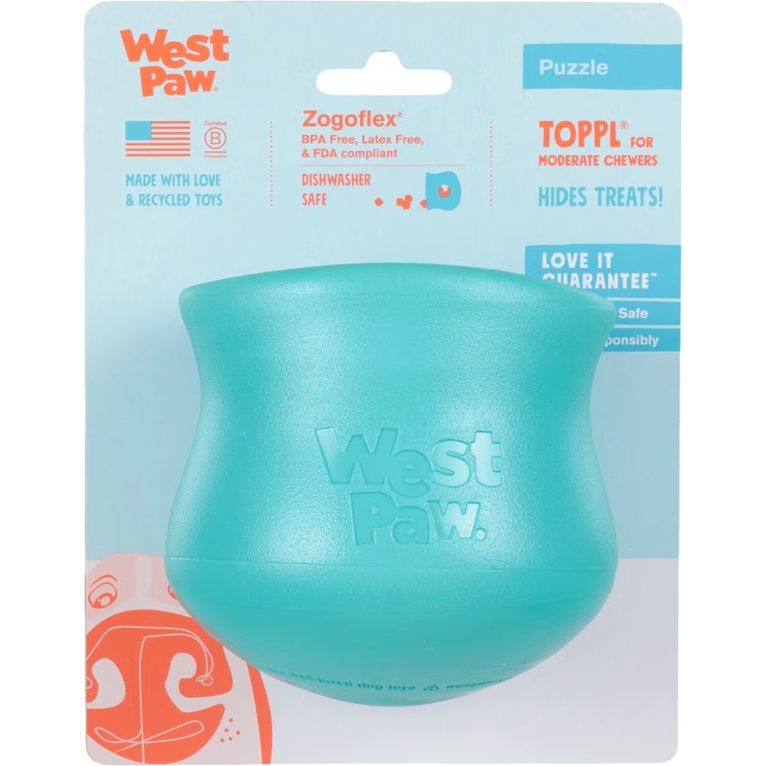 West Paw - Zogoflex Limited Edition Toppl Dog Toy, Teal