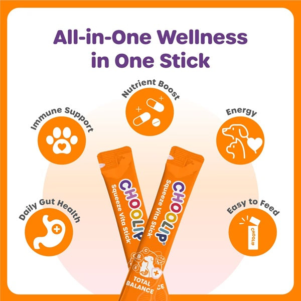 Choolip - Squeeze Vita Stick 4 Pack - Total Balance