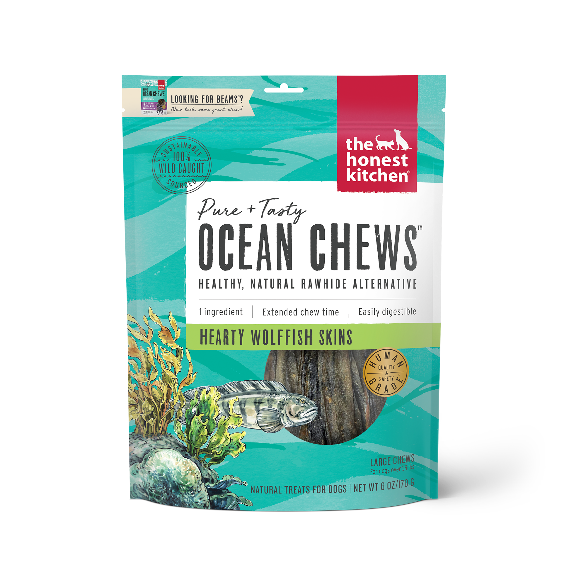 The Honest Kitchen - Ocean Chews Hearty Wolffish Skins 6oz