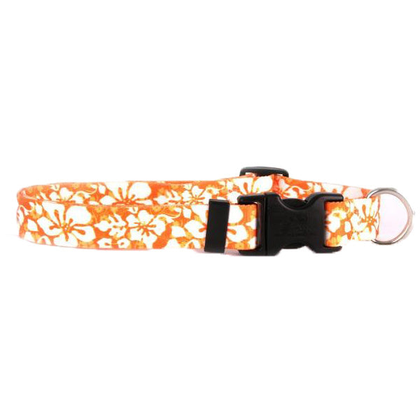 Yellow Dog Design - Island Floral Orange Cat Collar