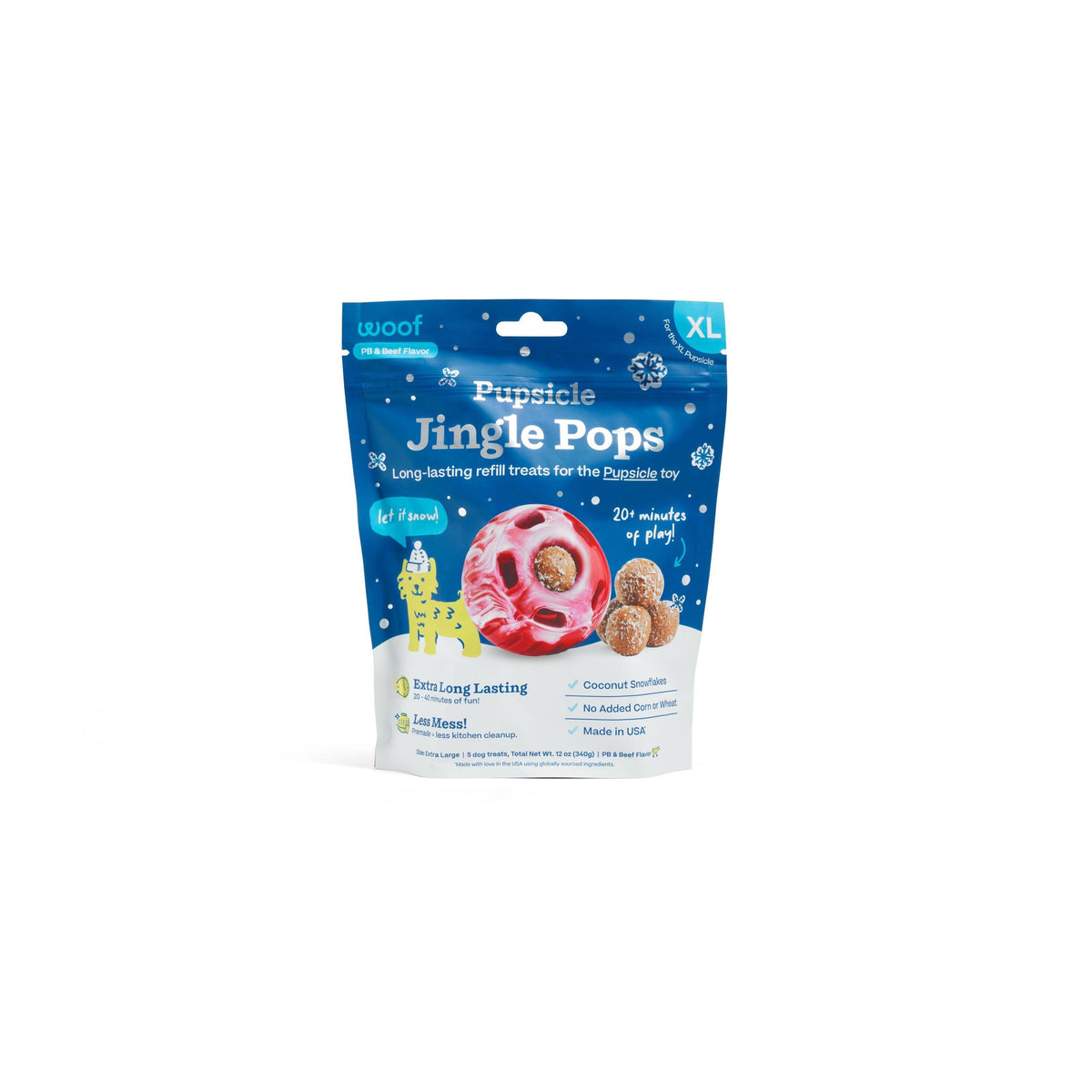 WOOF - Pupsicle Jingle Pops, Peanut Butter &amp; Beef