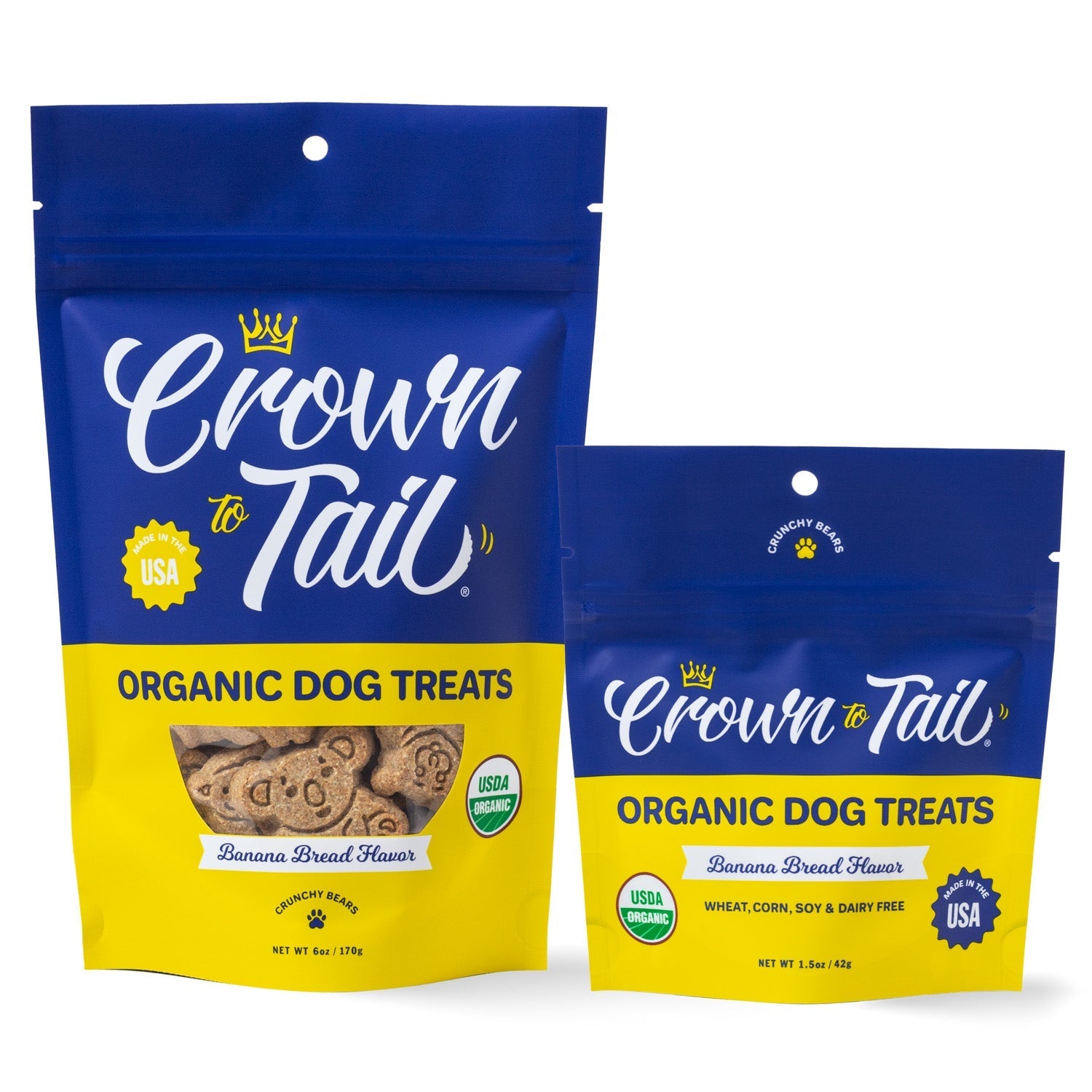 Crown to Tail Organic Banana Bread Crunchy Dog Treats