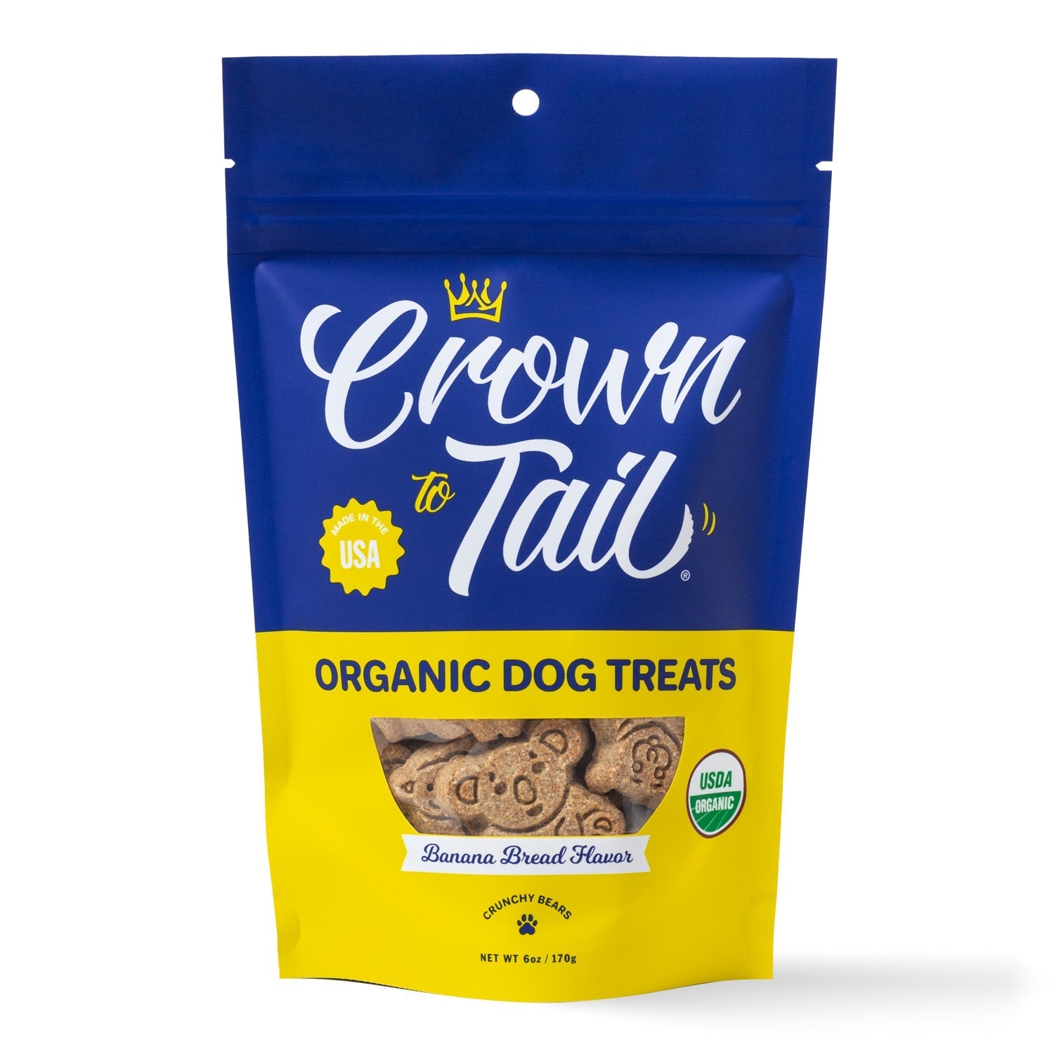 Crown to Tail Organic Banana Bread Crunchy Dog Treats