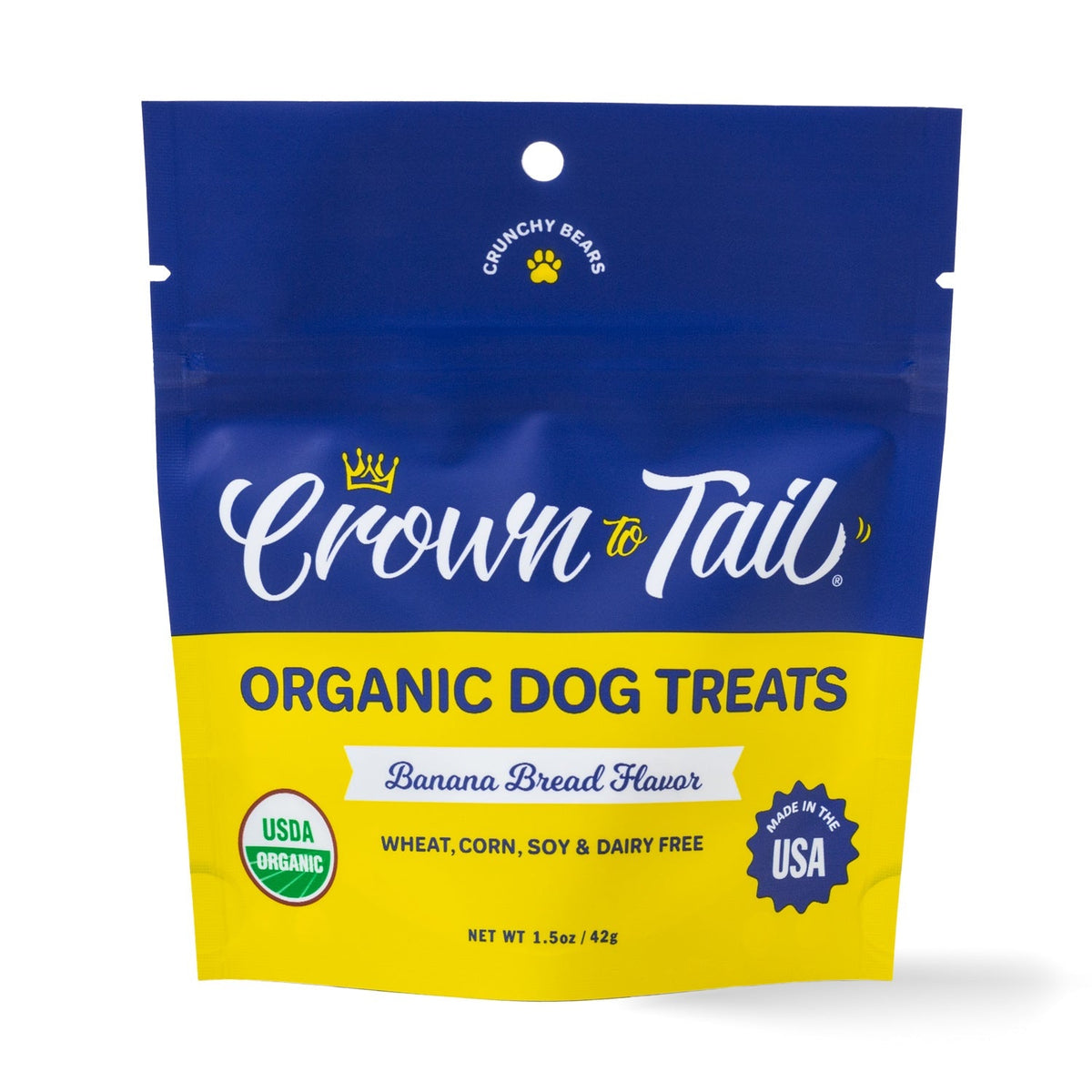 Crown to Tail Organic Banana Bread Crunchy Dog Treats