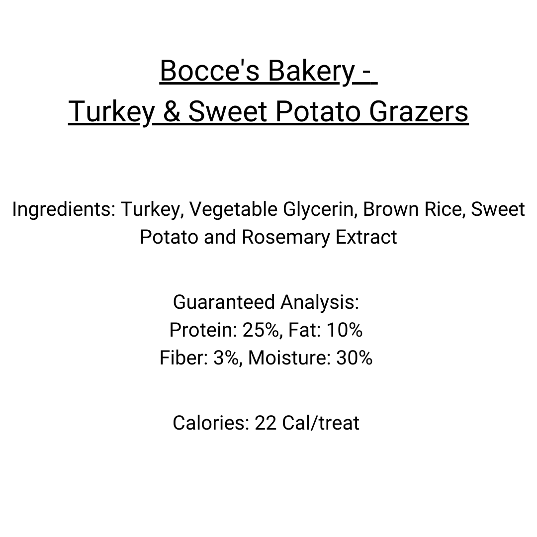 Bocce&#39;s Bakery Grazers - Turkey &amp; Sweet Potato Jerky