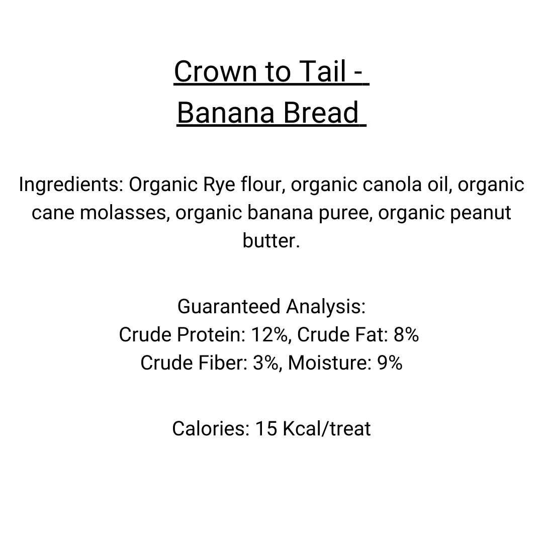 Crown to Tail Organic Banana Bread Crunchy Dog Treats