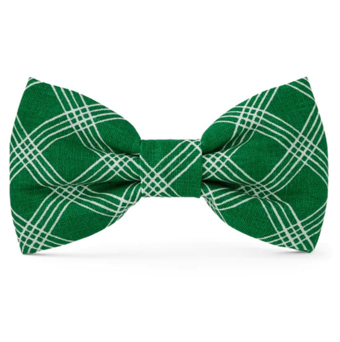 The Foggy Dog - Emerald Plaid Bow Tie