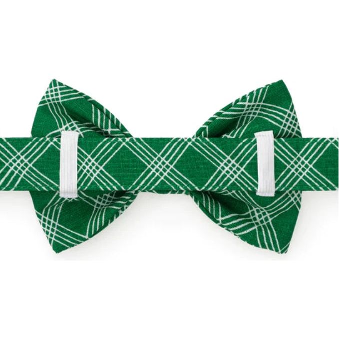 The Foggy Dog - Emerald Plaid Bow Tie