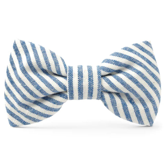 The Foggy Dog - Lake Blue Stripe Bow Tie