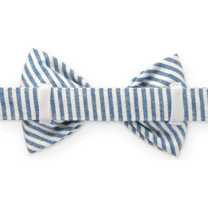 The Foggy Dog - Lake Blue Stripe Bow Tie