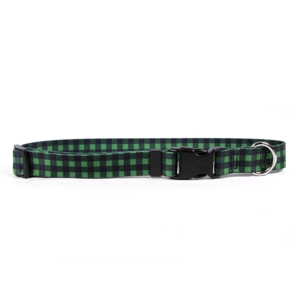 Yellow Dog Design - Green Buffalo Plaid Cat Collar