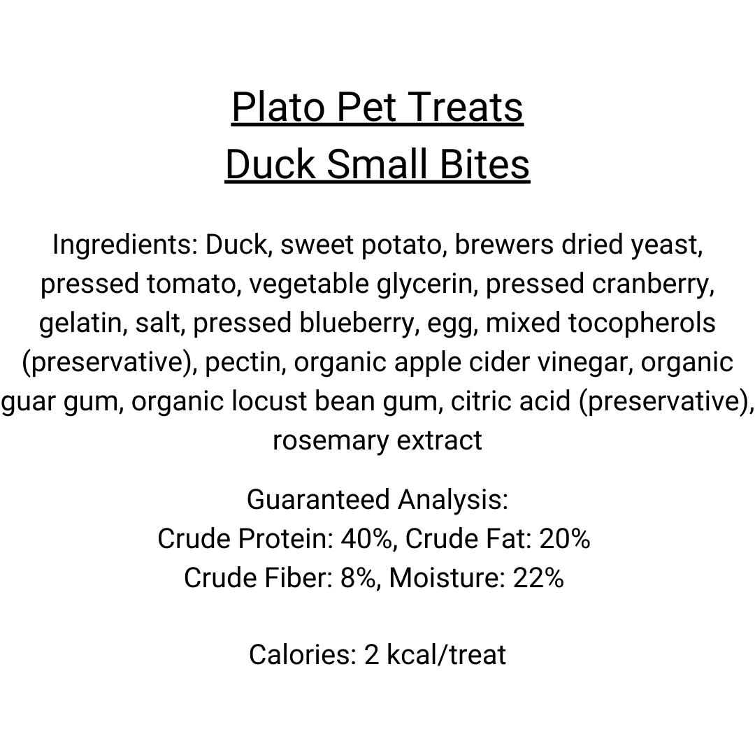 Plato Pet Treats - Duck Small Bites