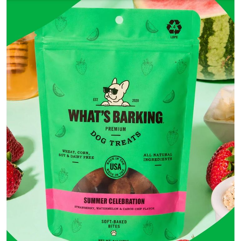 What's Barking - Summer Celebration Dog Treats - Strawberry &amp; Watermelon Flavor