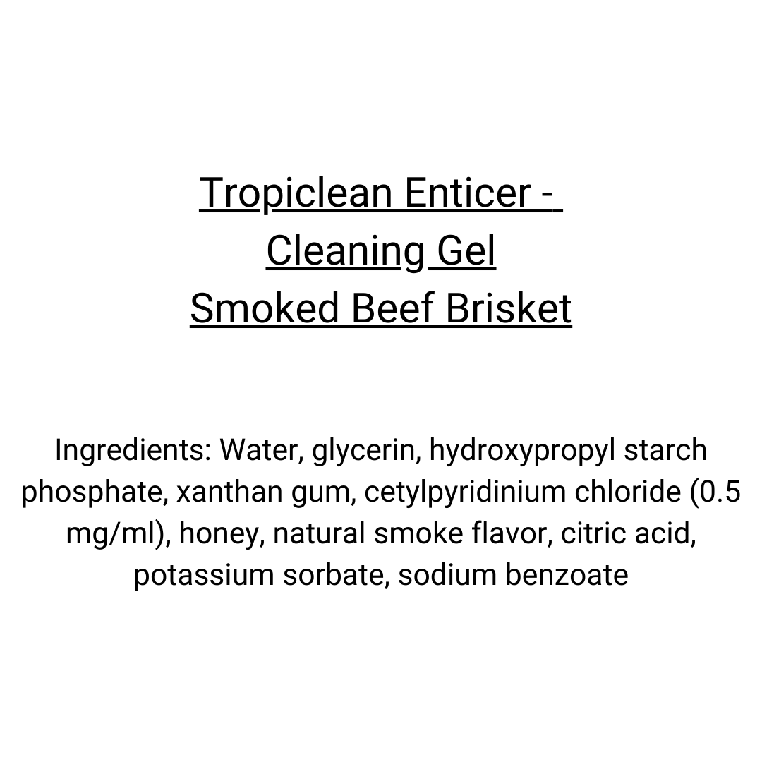Tropiclean Enticers Teeth Cleaning Gel - Brisket