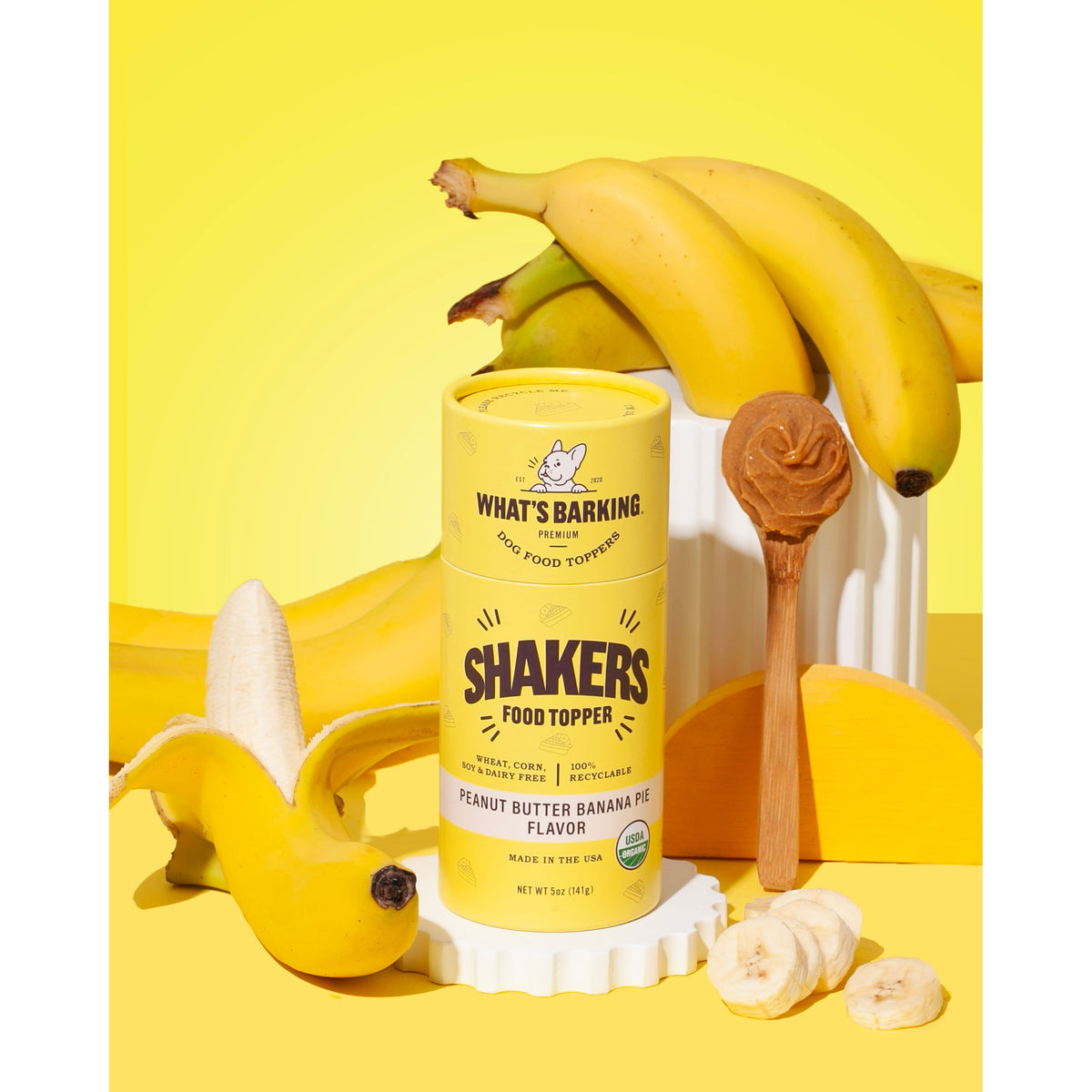 What&#39;s Barking - Peanut Butter Banana Pie Food Topper