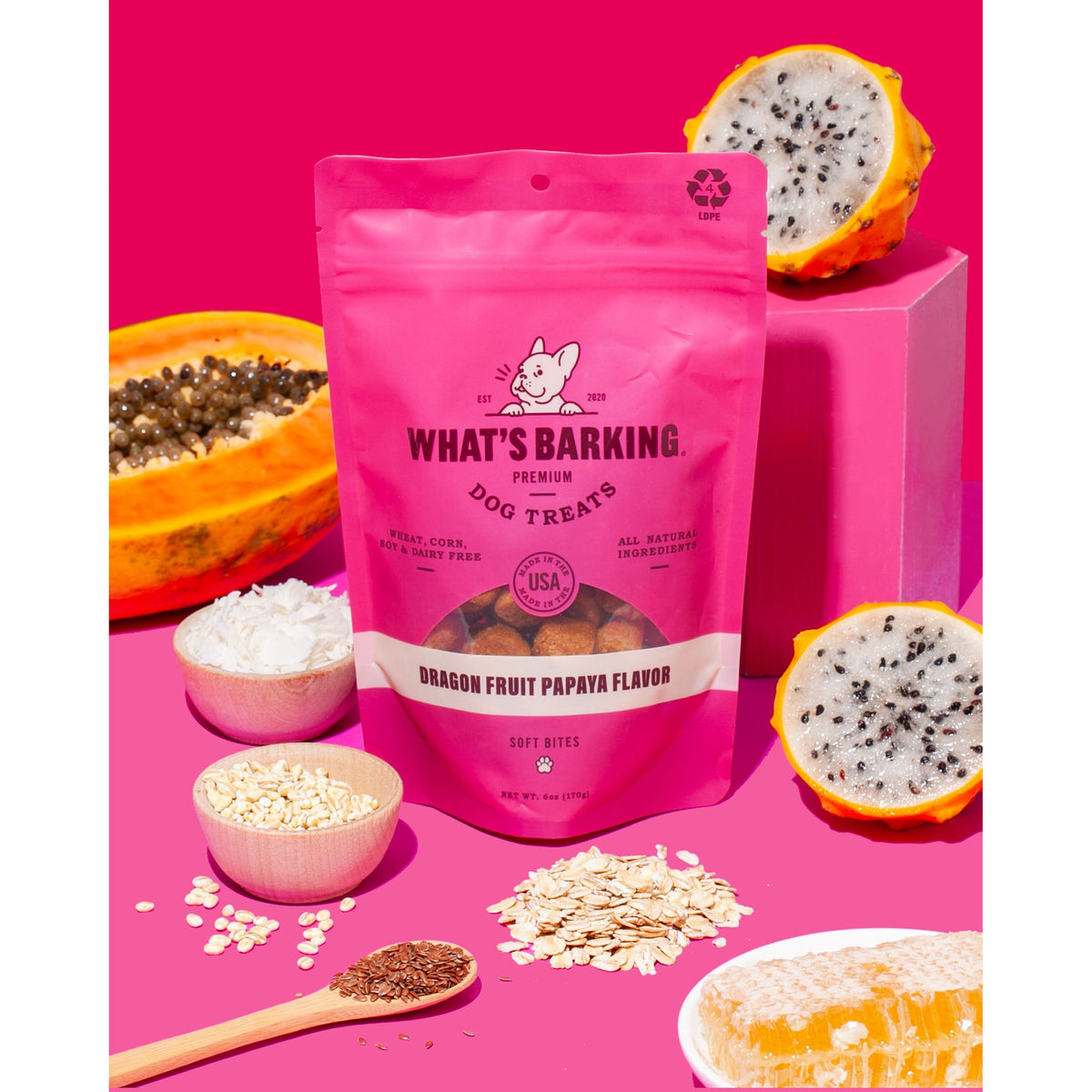 What&#39;s Barking - Dragon Fruit Papaya Dog Treats