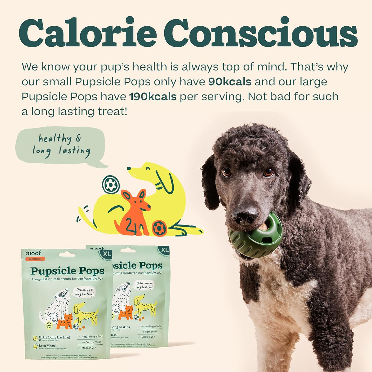 WOOF - Pupsicle Jingle Pops, Peanut Butter &amp; Beef