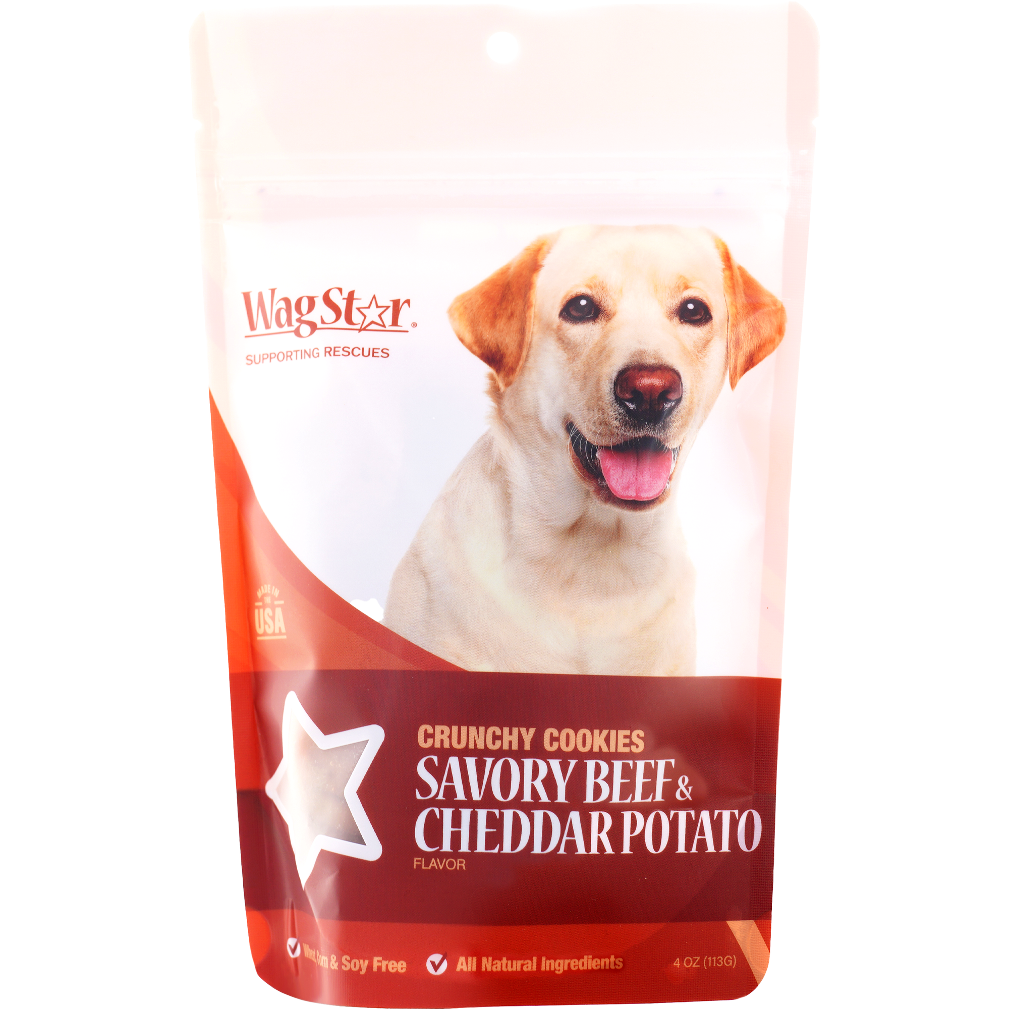 WagStar Savory Beef & Cheddar Potato Crunchy Dog Treats