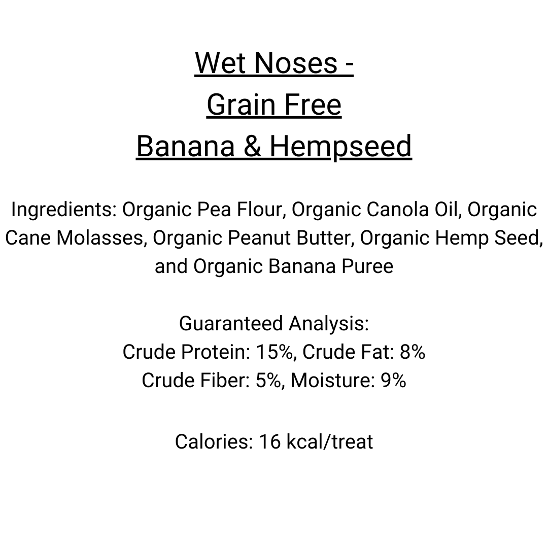 Wet Noses - Grain Free Hemp Seed &amp; Banana Treats 14oz