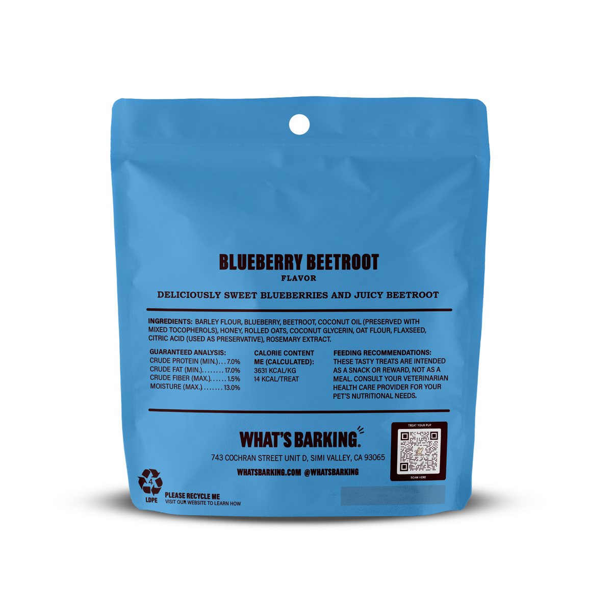 What&#39;s Barking - Blueberry Beetroot Dog Treats