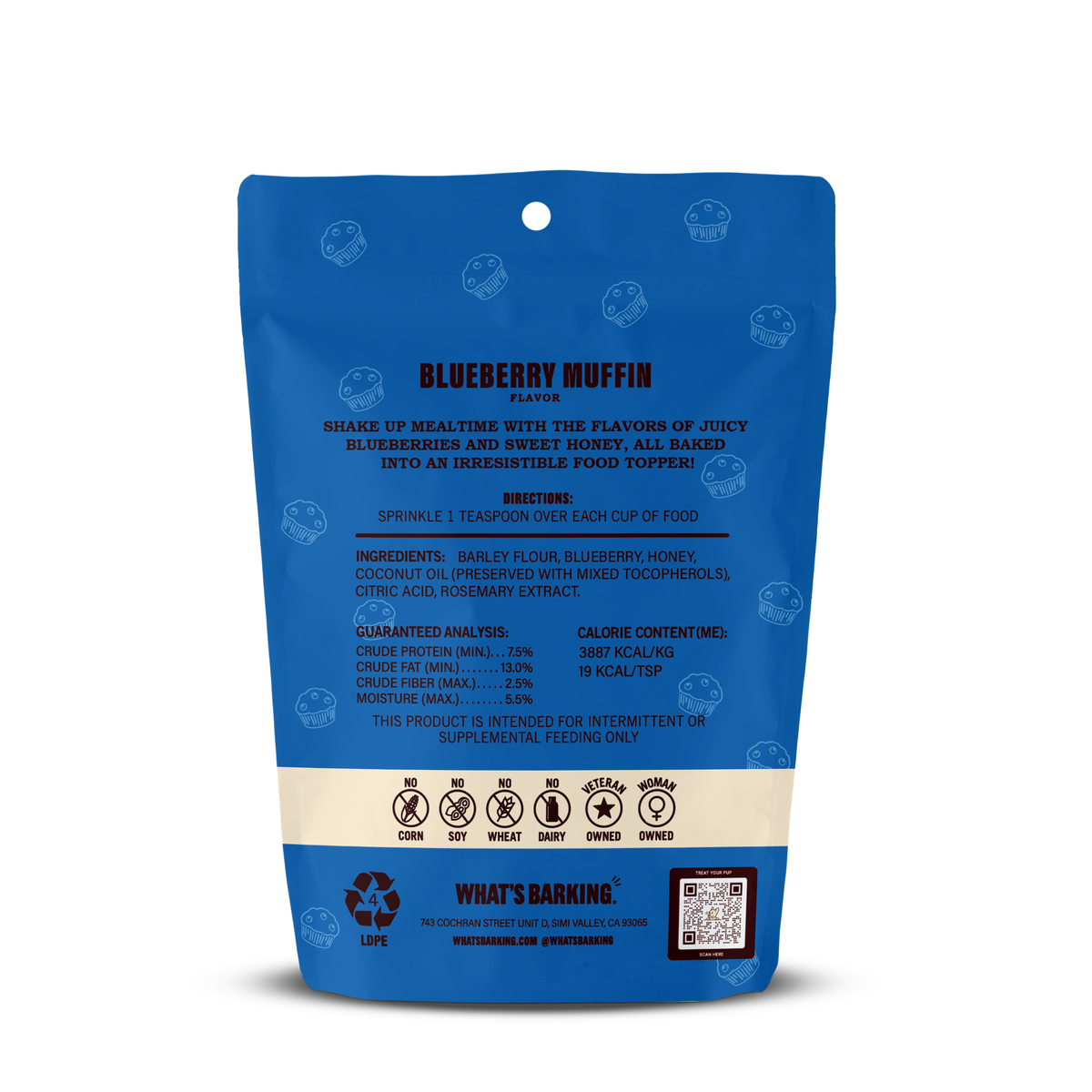 What&#39;s Barking - Blueberry Muffin Food Topper