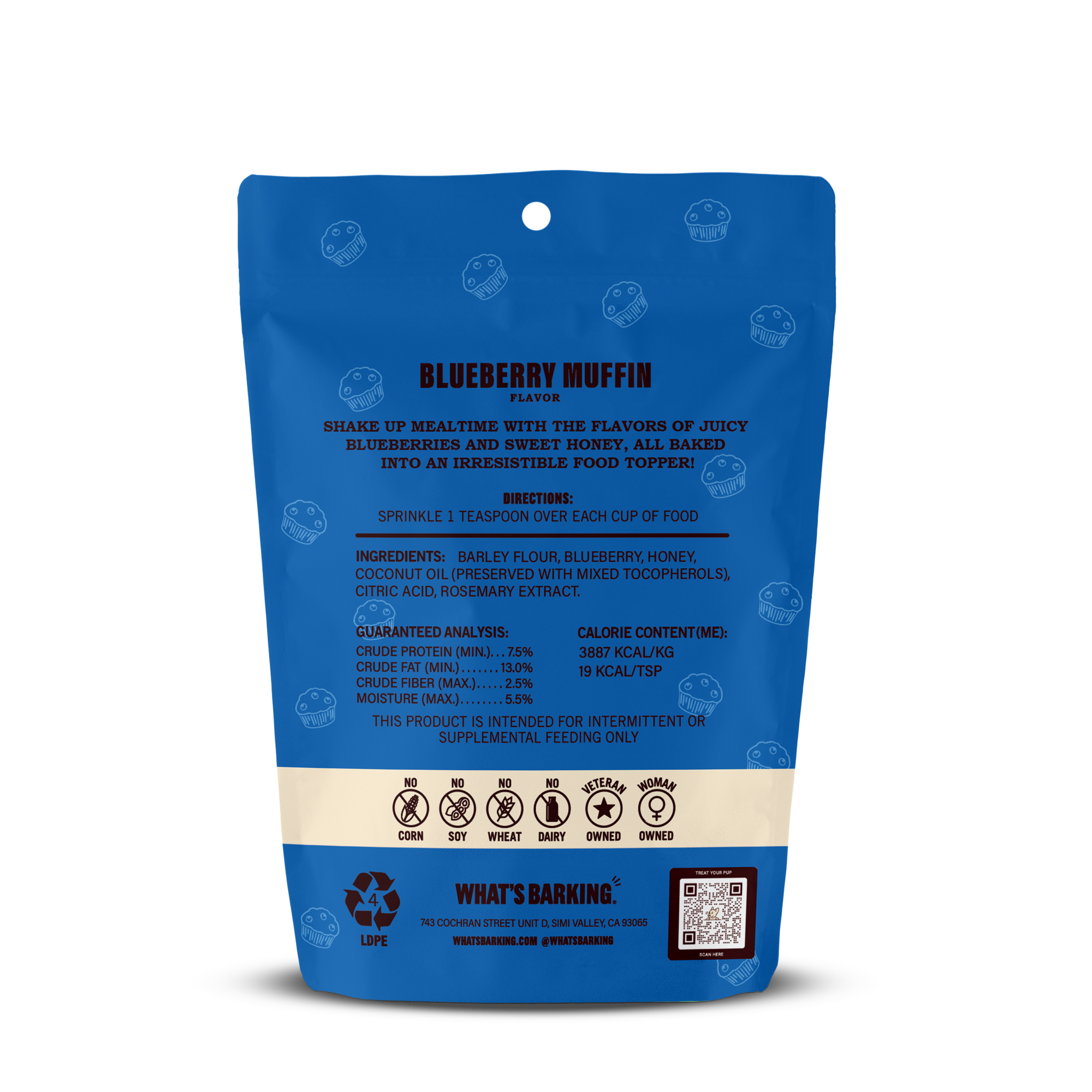 What's Barking - Blueberry Muffin Food Topper