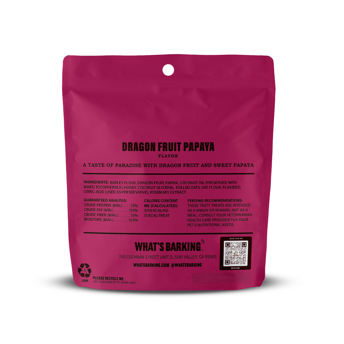 What&#39;s Barking - Dragon Fruit Papaya Dog Treats