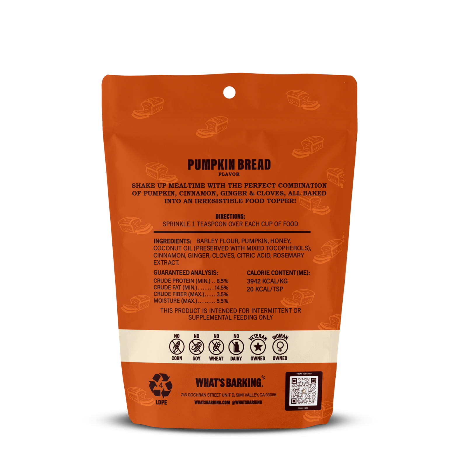 What's Barking - Pumpkin Bread Food Topper