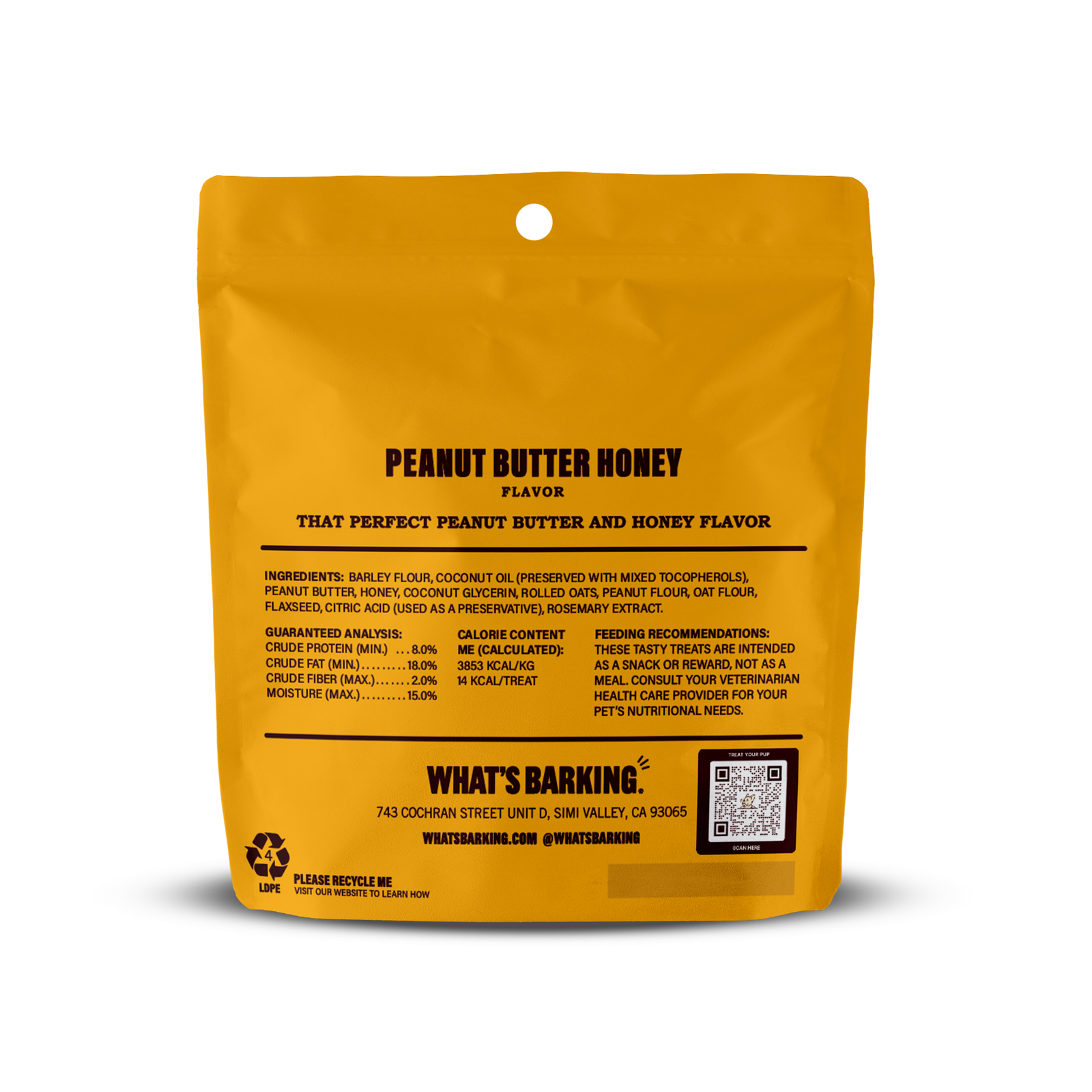 What's Barking - Peanut Butter Honey Dog Treats