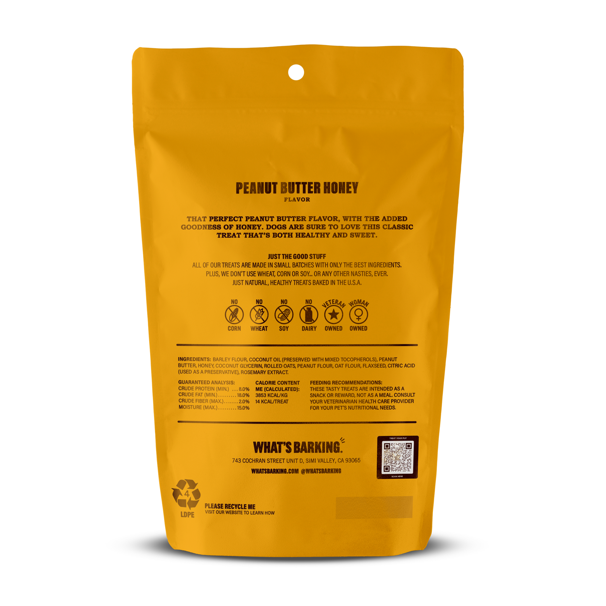 What's Barking - Peanut Butter Honey Dog Treats