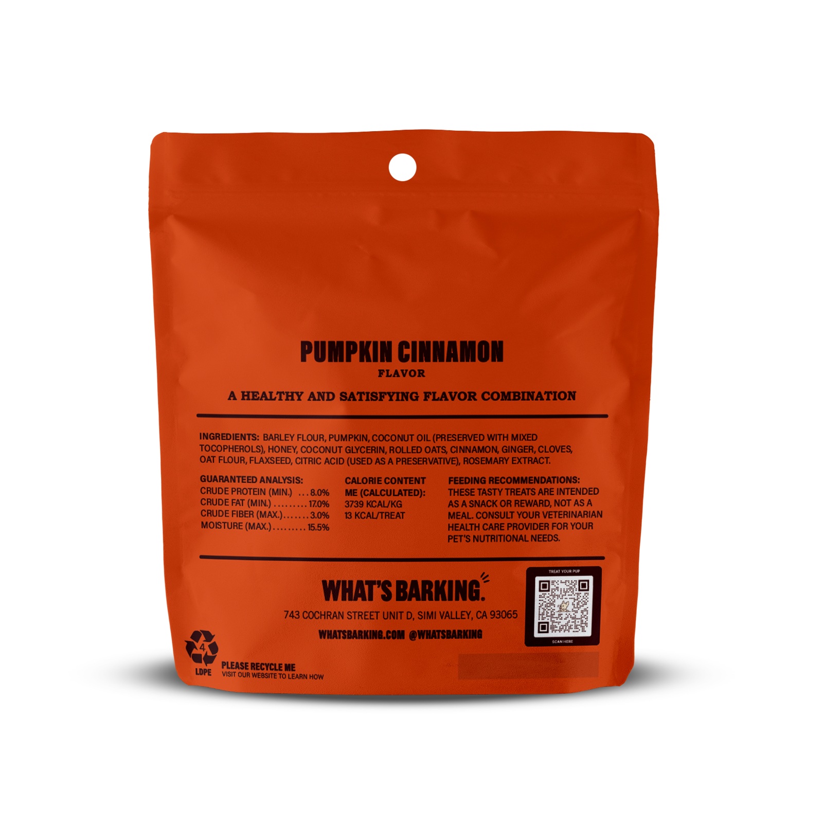 What's Barking - Pumpkin Cinnamon Dog Treats