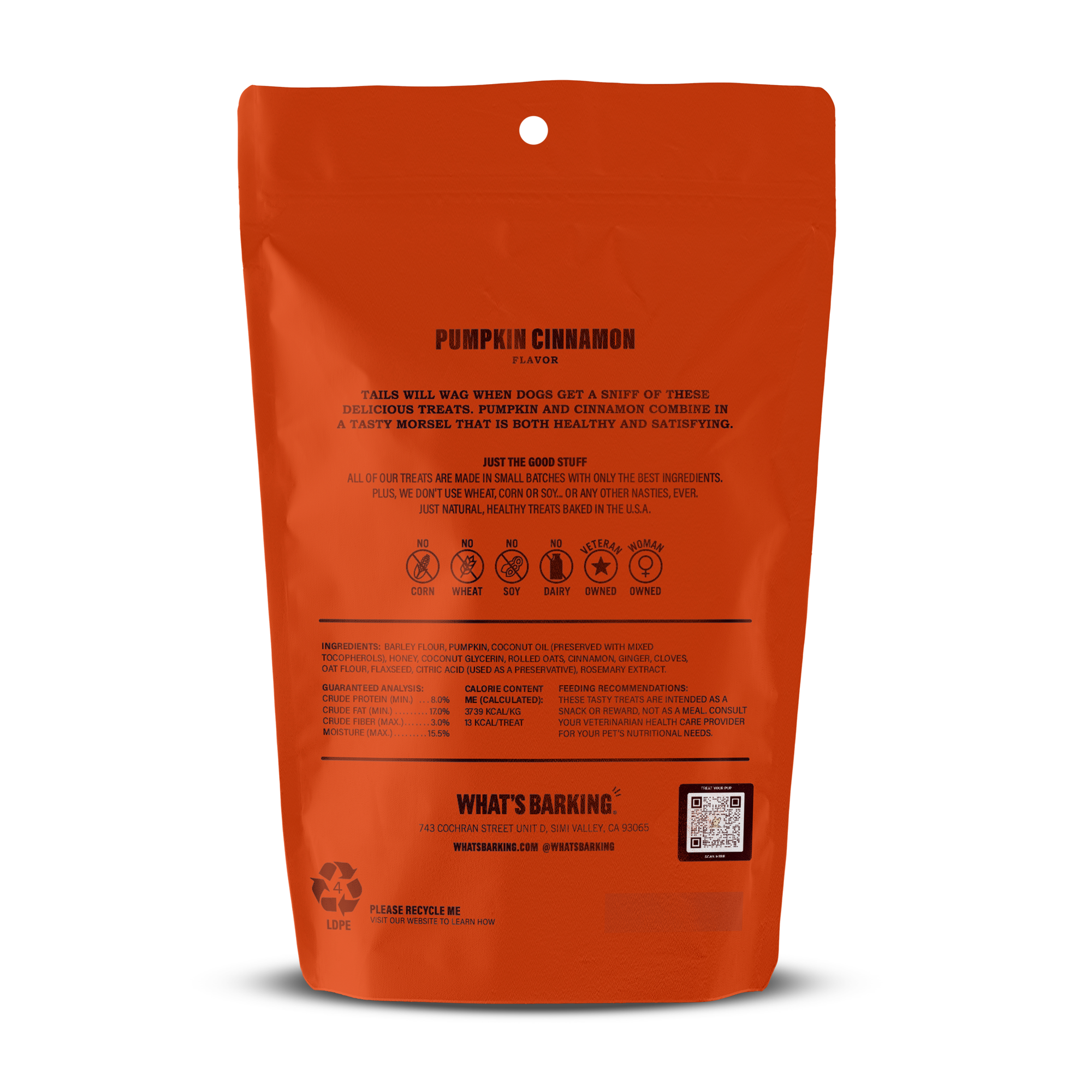 What's Barking - Pumpkin Cinnamon Dog Treats