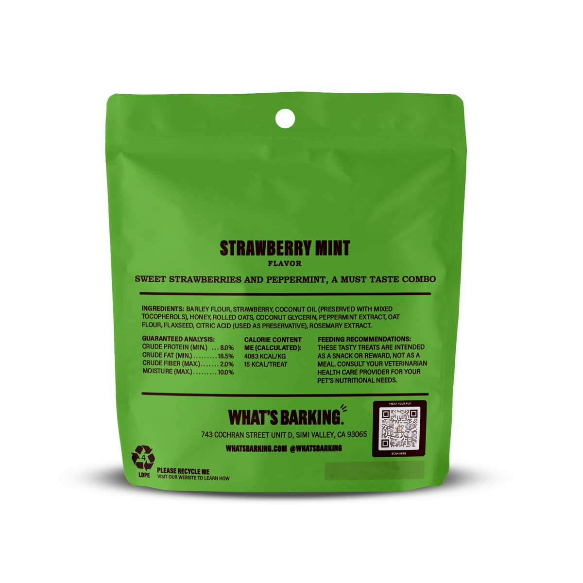 What&#39;s Barking - Strawberry Mint Dog Treats