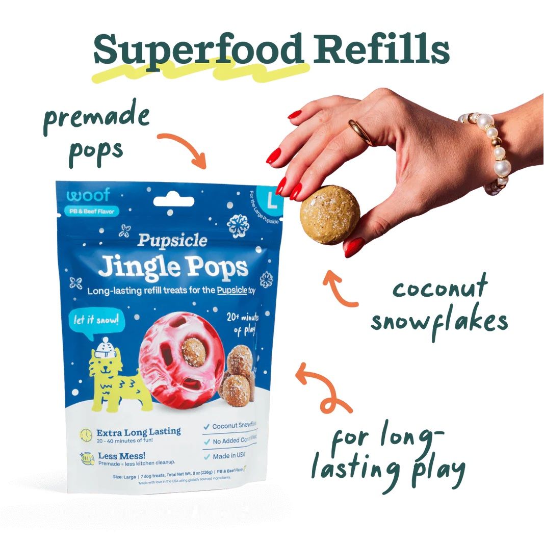 WOOF - Pupsicle Jingle Pops, Peanut Butter &amp; Beef