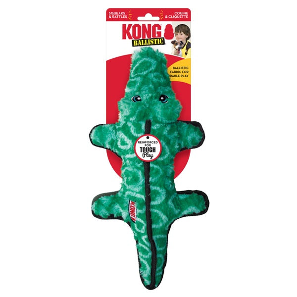 KONG Ballistic - Alligator Dog Toy, Med/Large