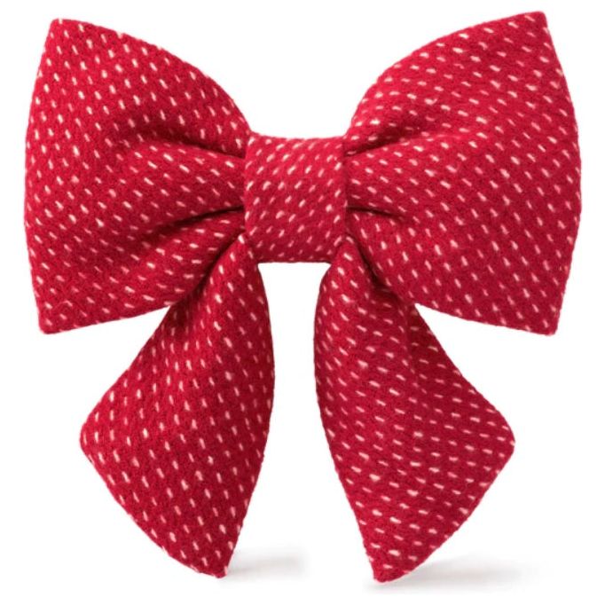 The Foggy Dog - Berry Stitch Flannel Lady Bow Tie