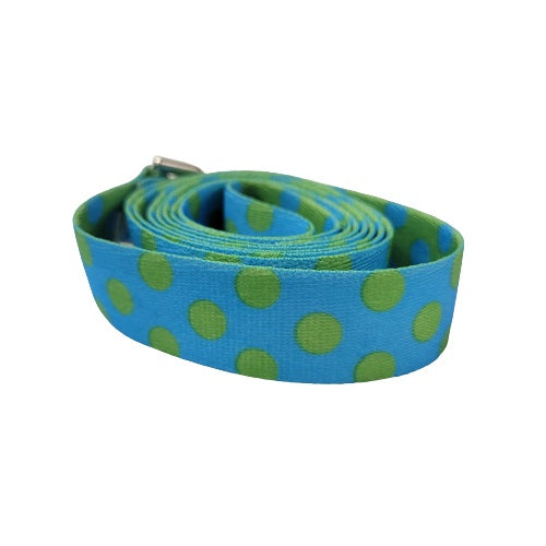 Yellow Dog Design - Blue and Green Polka Dot Leash