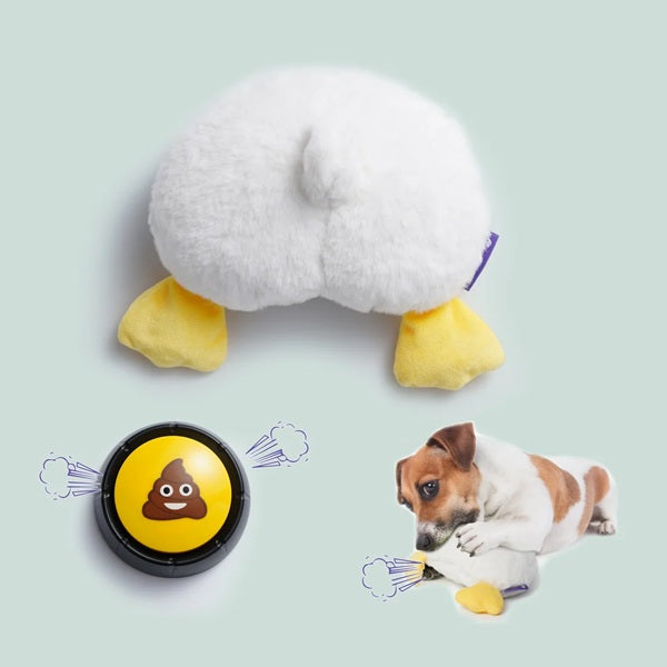 Nocciola - Fuzzwoof Tooty Booty Duck Butt Interactive Dog Plush Toy